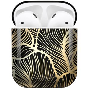 iMoshion Coque Hardcover Design AirPods 1 / 2 - Golden Leaves