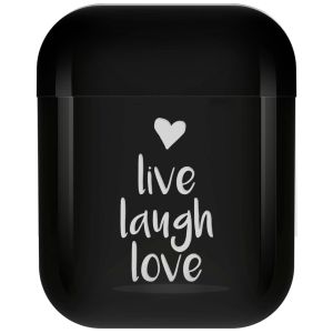 iMoshion Coque Hardcover Design AirPods 1 / 2 - Live Laugh Love
