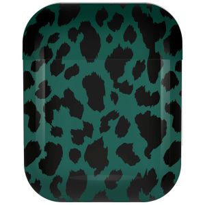 iMoshion Coque Hardcover Design AirPods 1 / 2 - Green Leopard