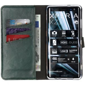 Selencia Étui de téléphone portefeuille en cuir véritable Sony Xperia XZ3