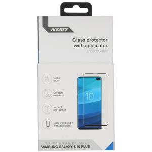 Accezz Protection d'écran en verre trempé Glass + Applicateur Galaxy S10 Plus