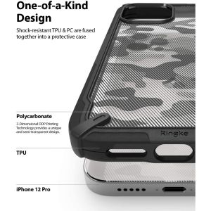 Ringke Coque Fusion X iPhone 12 (Pro) - Camo Black