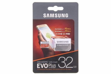 Samsung EVO Plus microSDHC 32 Go de classe 10 + adaptateur
