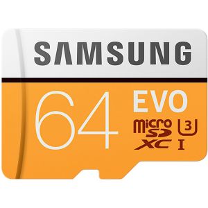 Samsung EVO microSDXC de 64 Go de classe 10 + adaptateur