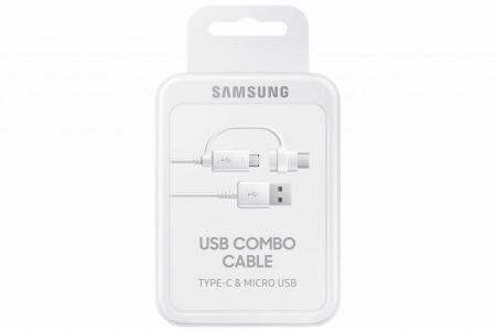 Samsung Câble USB-C et Micro-USB vers USB 1,5 mètre - Blanc