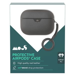 Mous Coque de protection en cuir AirPods Pro - Noir