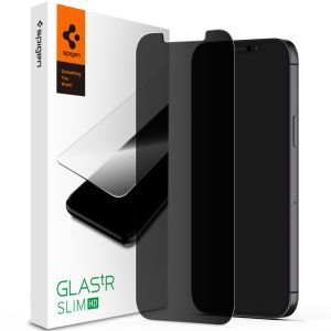 Spigen Protection d'écran en verre trempé GLAStR Privacy iPhone 12 Mini