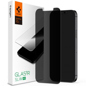 Spigen Protection d'écran en verre trempé GLAStR Privacy iPhone 12 (Pro)
