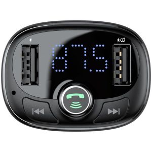 Baseus Car Wireless FM Transmitter Dual USB Charger - Noir