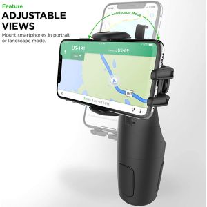 iOttie Easy One Touch 5 Cup Mount - Support de téléphone pour voiture - Porte-gobelet - Noir