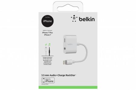 Belkin Adaptateur de charge RockStar™ + 3,5 mm Audio - Blanc