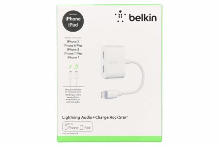 Belkin Adaptateur de charge RockStar™ + Lightning Audio - Blanc