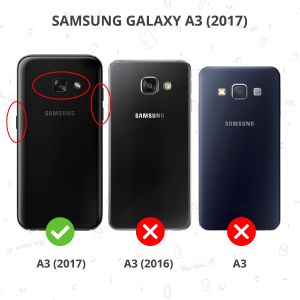 Coque rigide de luxe pour Samsung Galaxy A3 (2017) - Noir
