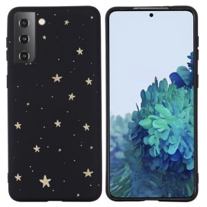 iMoshion Coque Design Samsung Galaxy S21 - Etoiles / Noir