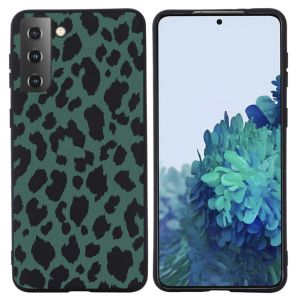 iMoshion Coque Design Samsung Galaxy S21 - Léopard - Vert / Noir