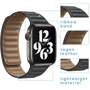 iMoshion Bracelet en cuir vegan Apple Watch Series 1-9 / SE -38/40/41 mm