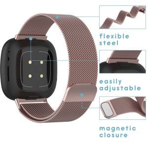 iMoshion Milanais Watch bracelet Fitbit Versa 4 / 3 / Sense (2) - Rose
