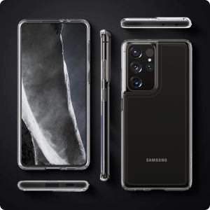 Spigen Coque Ultra Hybrid Samsung Galaxy S21 Ultra - Transparent