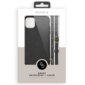Selencia Coque Aina Serpent avec corde iPhone 12 Mini - Noir