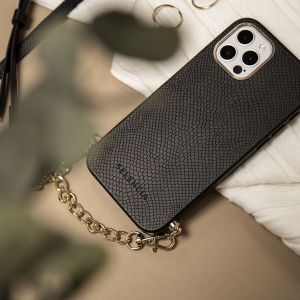 Selencia Coque Aina Serpent avec corde iPhone 12 Pro Max - Noir