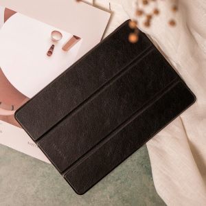 Selencia Coque en cuir vegan Nuria Trifold Book Galaxy Tab A7 - Noir