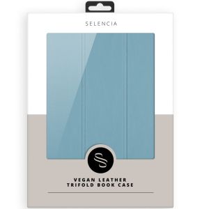 Selencia Coque en cuir vegan Nuria Trifold Book Galaxy Tab A7 - Bleu