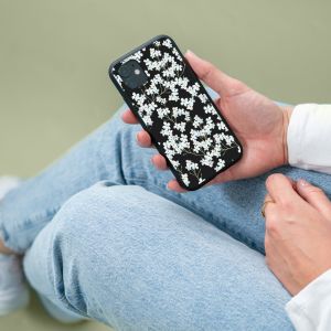 iMoshion Coque Design iPhone 11 - Fleur - Blanc / Noir