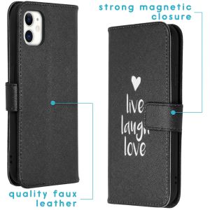 iMoshion Coque silicone design iPhone 11 - Live Laugh Love