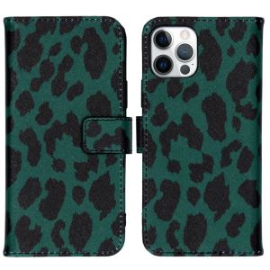 iMoshion Coque silicone design iPhone 12 (Pro) - Green Leopard