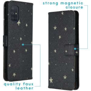 iMoshion Coque silicone design Samsung Galaxy A71 - Stars Gold