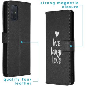 iMoshion Coque silicone design Samsung Galaxy A71 - Live Laugh Love