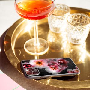 iMoshion Coque Design Samsung Galaxy A51 - Fleur - Rose / Noir