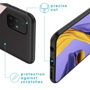 iMoshion Coque Design Samsung Galaxy A51 - Marbre - Rose / Noir