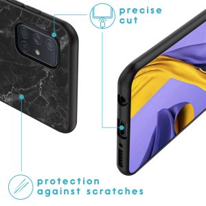 iMoshion Coque Design Samsung Galaxy A71 - Marbre / Noir