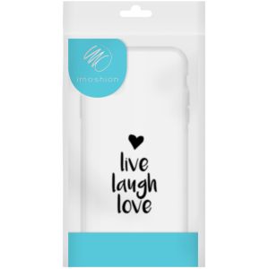 iMoshion Coque Design Galaxy A41 - Live Laugh Love - Noir