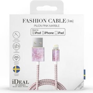 iDeal of Sweden Fashion Lightning vers câble USB - 1m - Pilion Pink Marble