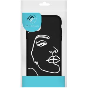 iMoshion Coque Design iPhone 11 - Visage abstrait - Blanc / Noir