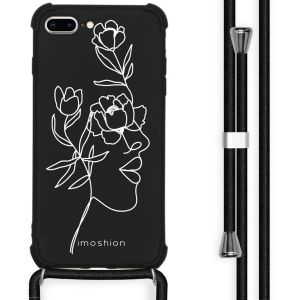 iMoshion Coque Design avec cordon iPhone 8 Plus / 7 Plus - Woman Flower Black