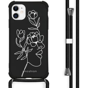 iMoshion Coque Design avec cordon iPhone 11 - Woman Flower Black