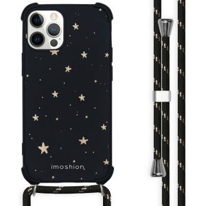 iMoshion Coque Design avec cordon iPhone 12 (Pro) - Stars Gold