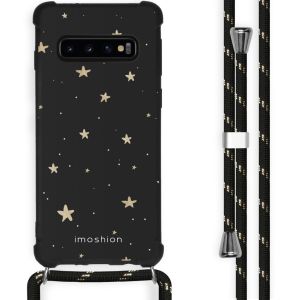 iMoshion Coque Design avec cordon Samsung Galaxy S10 - Etoiles - Noir