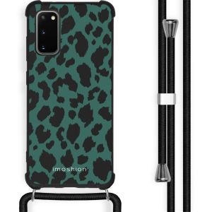 iMoshion Coque Design avec cordon Samsung Galaxy S20 - Léopard - Vert