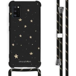 iMoshion Coque Design avec cordon Samsung Galaxy A41 - Etoiles - Noir
