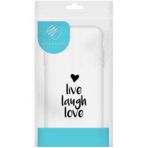iMoshion Coque Design Samsung Galaxy A72 - Live Laugh Love - Noir