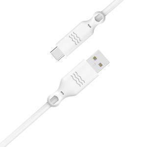 Just Green Câble USB-C vers USB - Recyclable - 3A - 1.2 mètres - Blanc
