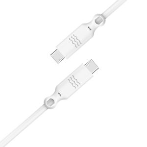 Just Green Câble USB-C vers USB-C - Recyclable - 3A - 2 mètres - Blanc