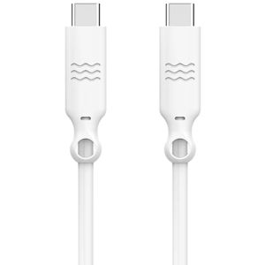 Just Green Câble USB-C vers USB-C - Recyclable - 3A - 2 mètres - Blanc
