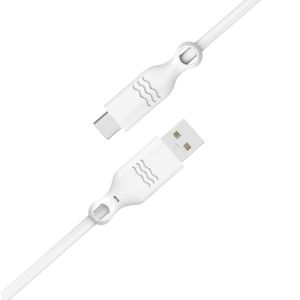 Just Green Câble Micro-USB vers USB - Recyclable - 2.1A - 2 mètres - Blanc