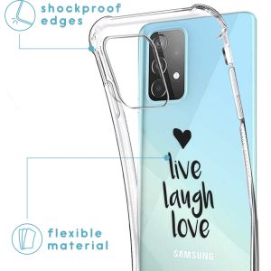 iMoshion Coque Design avec cordon Samsung Galaxy A52(s) (5G/4G) - Live Laugh Love
