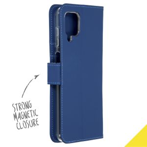 Accezz Étui de téléphone Wallet Samsung Galaxy A12 - Bleu foncé